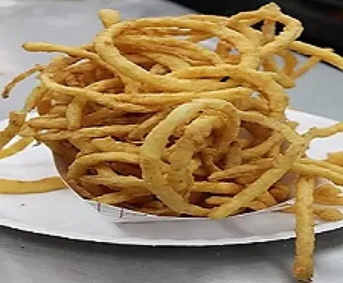 Homemade hand-cut onion rings